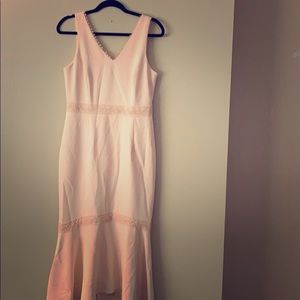 Peach fitted dress